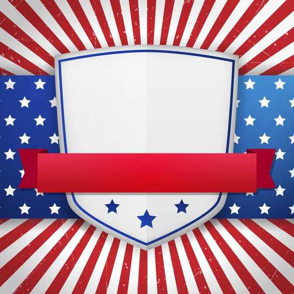 Винтажный американский щит — стоковый вектор