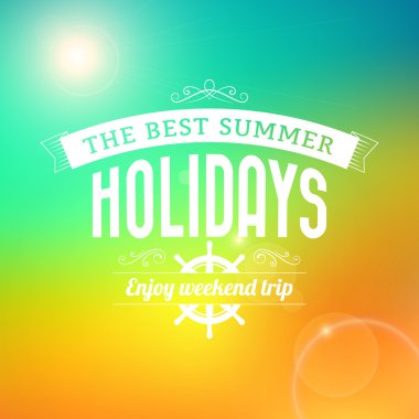 Yaz gündoğumu hawaii tatil hafta sonu gezisi tipografi poster tadını çıkarın.