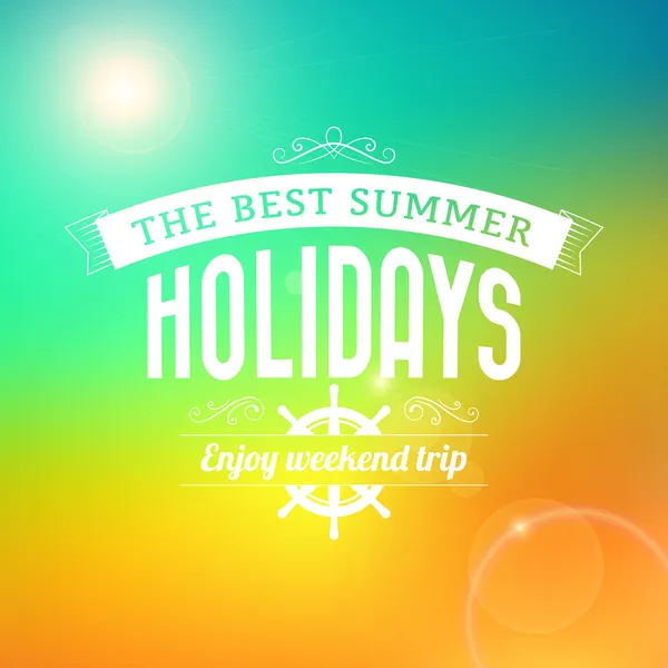 Summer Sunrise hawaii holidays enjoy weekend trip typography poster — Stock Vector