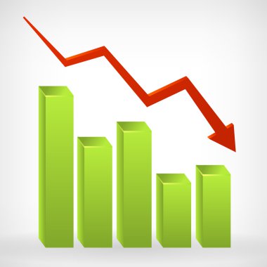 busines parlak grafiği genişlik negatif ok aşağı