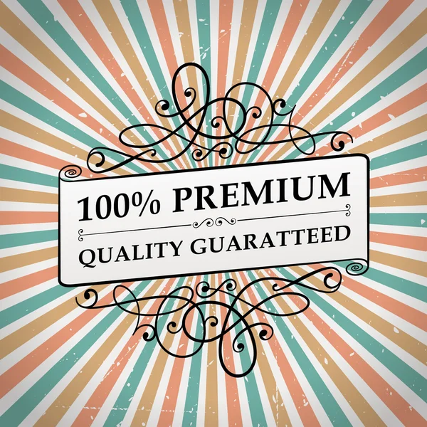 Vintage premium quality label — Stock Vector