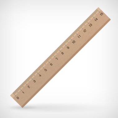 vektör ahşap cetvel illüstrasyon