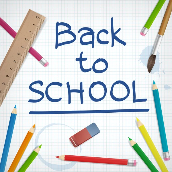 Back to school vector illustration — Stock Vector