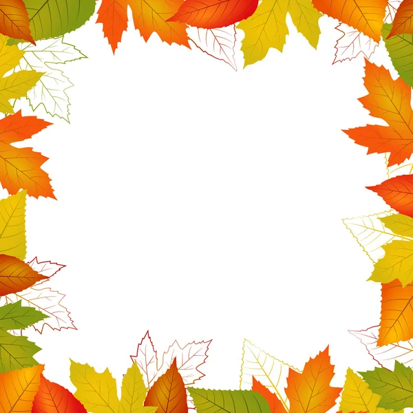 Fallvector leaf border — Stock Vector