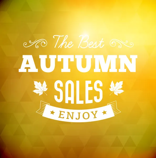 The best autumn sales vintage vector typography poster — Stock Vector