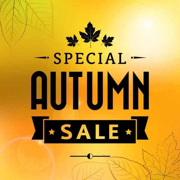 Herbst special sale vintage vector typography poster — Stockvektor