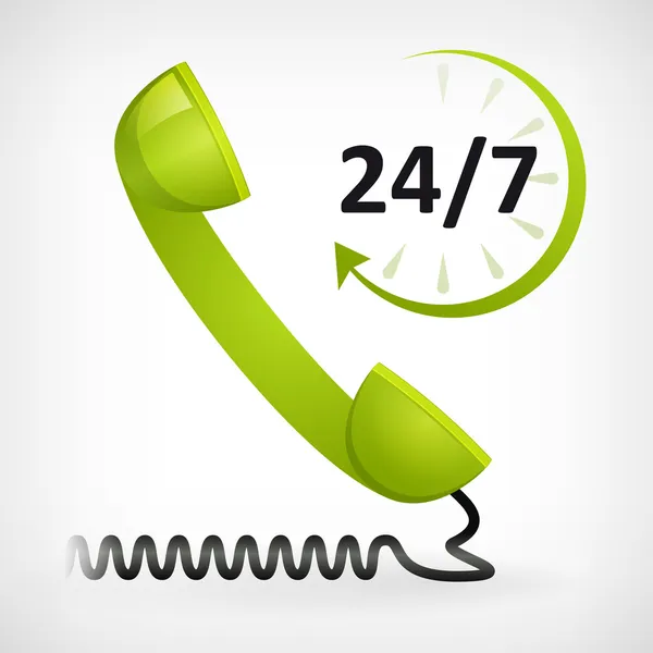 Call us twenty four hours — Stock Vector