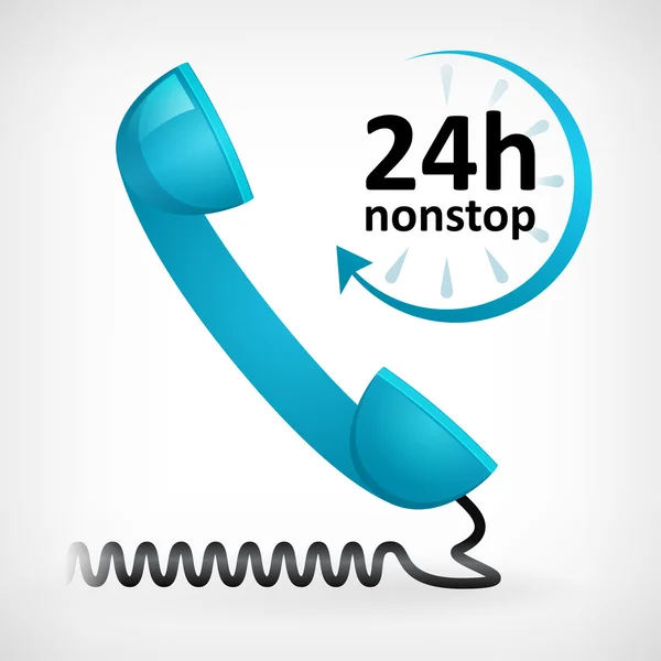 Call us twenty four hours nonstop — Stock Vector