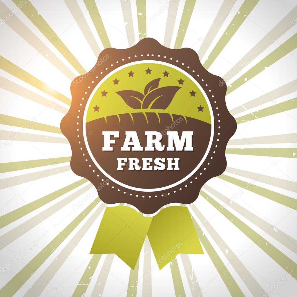 Farm fresh organic product eco label