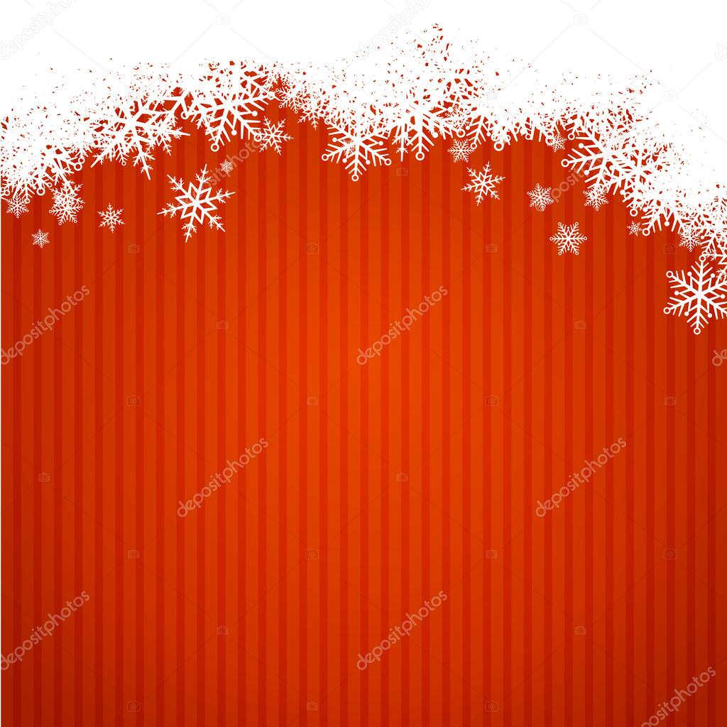red christmas background width snowlakes