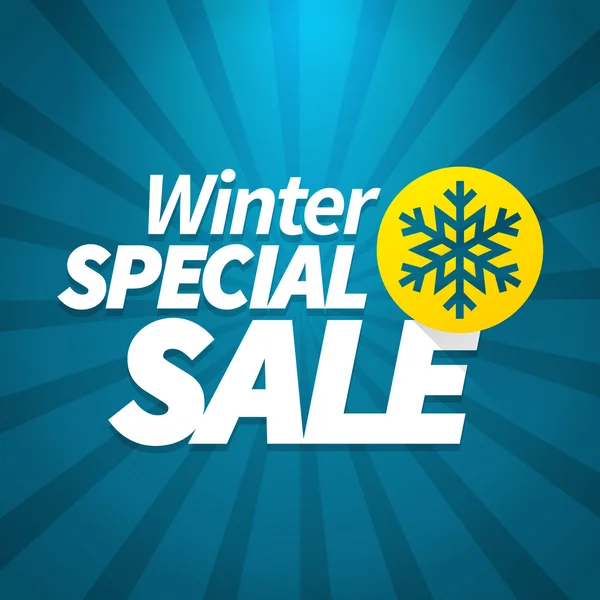 Inverno cartaz de venda especial —  Vetores de Stock