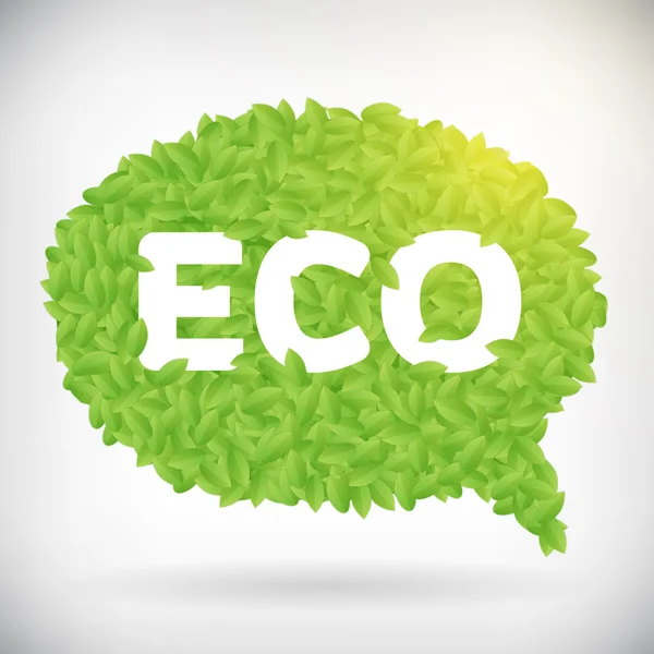 ECO green speech bubble — Stock Vector