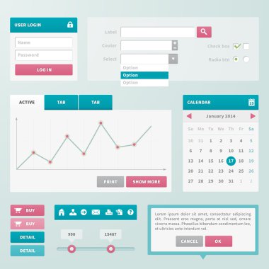 Trend UI bileşenleri web ya da e-shop için
