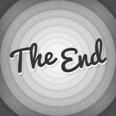 sonunda tipografi bw eski film ekranı