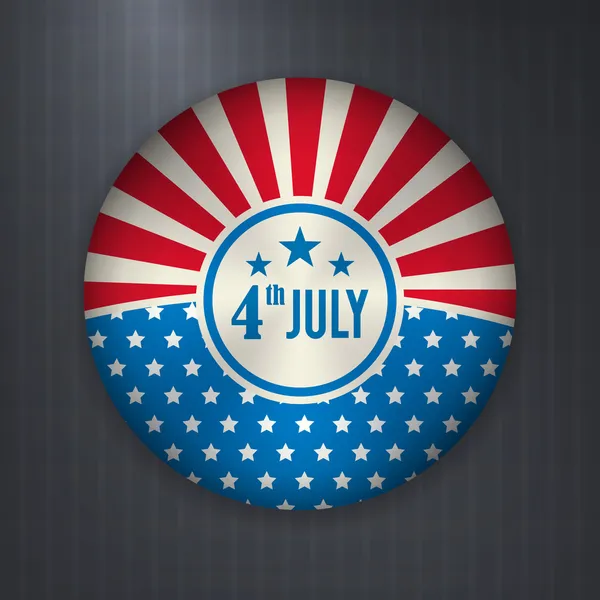 Wektor amerykańskiej Niepodległości 4 lipca odznaka — Wektor stockowy