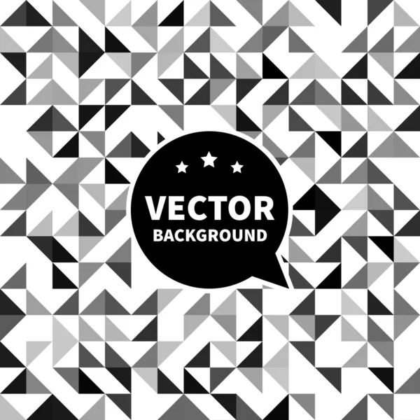 Vector naadloze achtergrond patroon, witte zwarte driehoek. — Stockvector