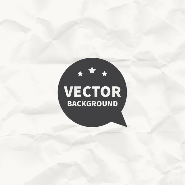 Verfrommeld papier vector achtergrondstructuur. — Stockvector