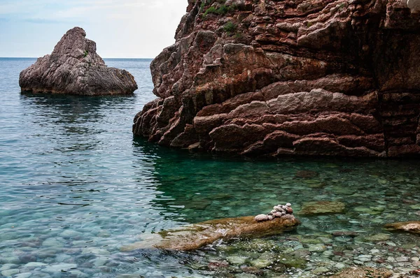 Pedras Marinhas Natureza Mar Adriático Fotos De Bancos De Imagens