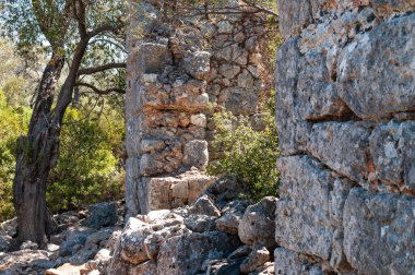 Kleopatra adasındaki antik kalıntılar. Apollo Tapınağı.