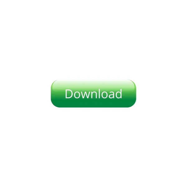 Green Download Button White Background — Foto de Stock