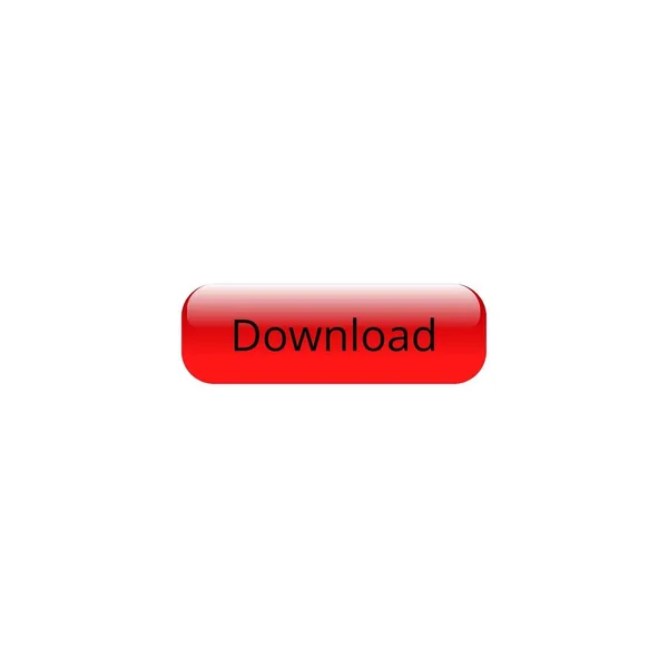 Red Download Button White Background — Fotografia de Stock