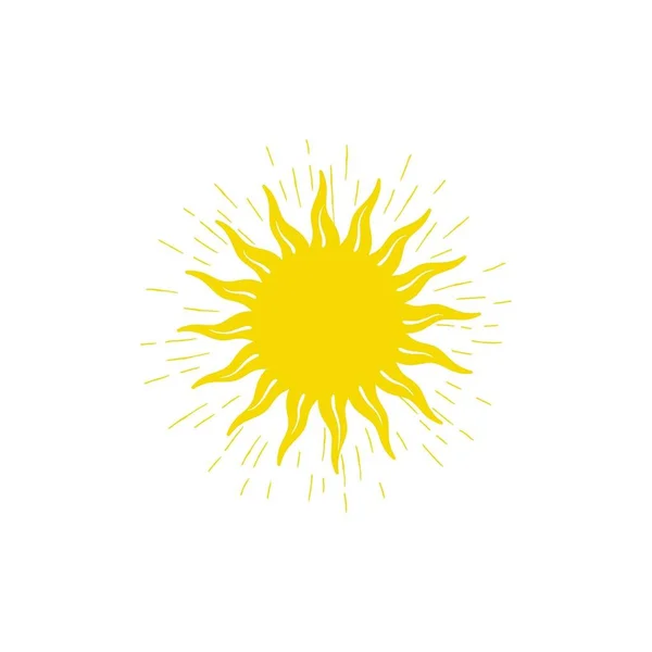 Sun Illustration Isolated White Background — Stock fotografie
