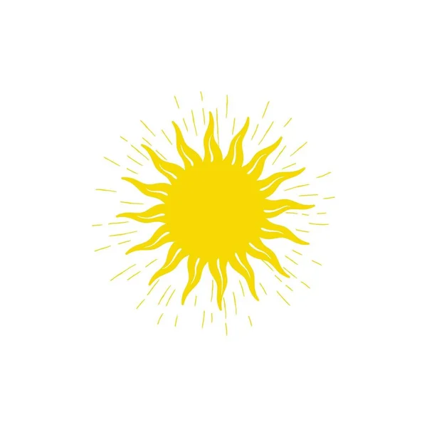 Sun Illustration Isolated White Background — Stock Fotó