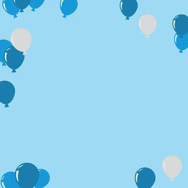 Balões Sobre Fundo Azul — Fotografia de Stock