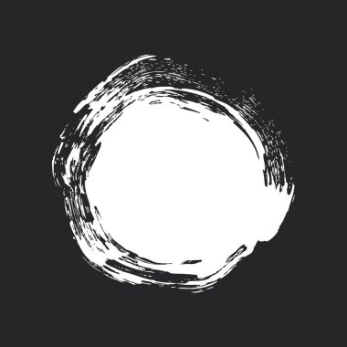 Siyah arka planda soyutlama. Yuvarlak fırça, sıçrama, sancak.