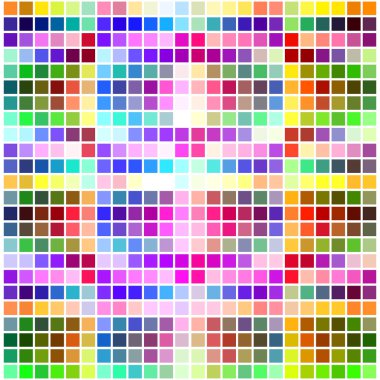 Arka plan üzerinde beyaz bir küçük renkli kareler