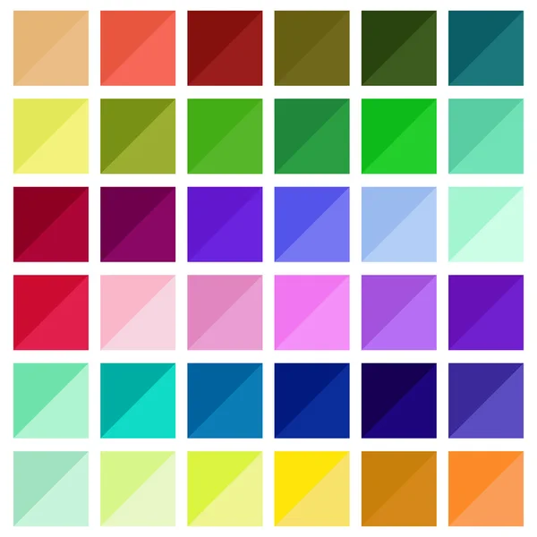 Cuadrados de colores sobre un fondo blanco con un reflejo en una diagonal — Archivo Imágenes Vectoriales