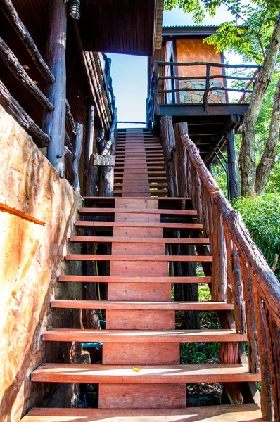 Wooden stairway — Stock Photo, Image