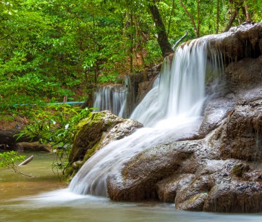 Derin yağmur ormanları orman şelale (Huay Mae Kamin Waterfall ben