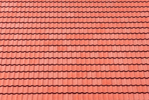Techo de azulejos rojos para fondo — Foto de Stock
