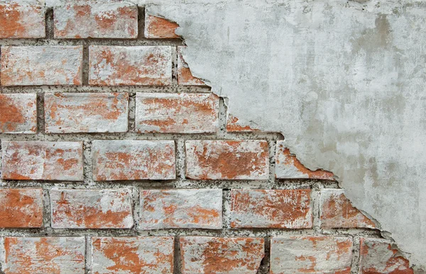 Gebarsten concrete bakstenen muur achtergrond — Stockfoto