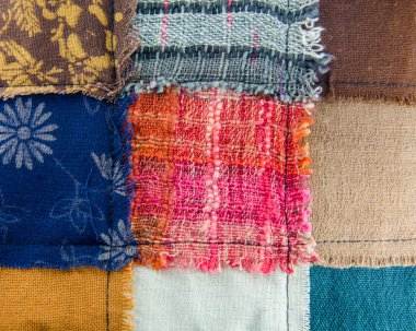 farklı renkli kumaş dokusu