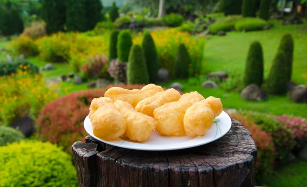 Palo de masa frita profunda es comida saludable — Foto de Stock