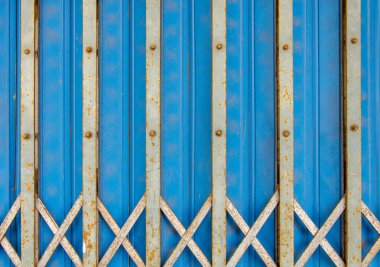 arka plan için mavi demir kapısı