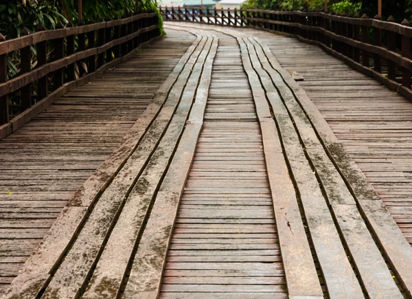 Longest wooden bridge in Thailand — Stock Photo, Image