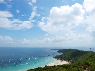 THailand 'da Deniz ve Mavi Gökyüzü.