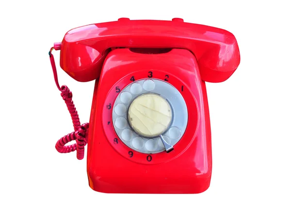 Un telefono rotante rosso — Foto Stock