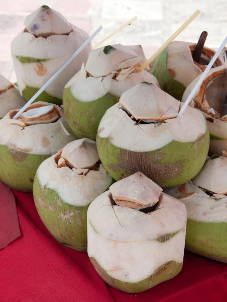 Minumlah air kelapa — Stok Foto