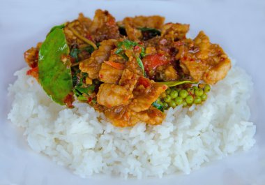 매운 멧돼지와 볶음밥.