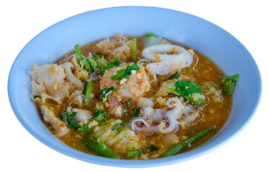 Deniz ürünleri sukiyaki.