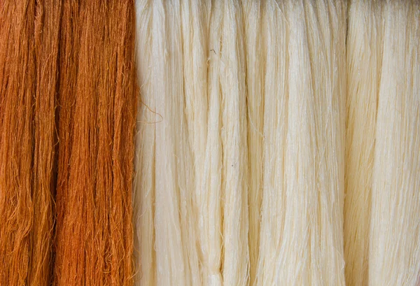 Raw silk thread for background — Stock Photo, Image