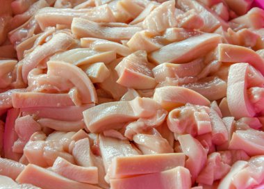 çizgili domuz eti yemek için hazırlanan