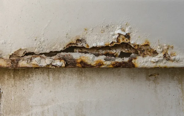 Hole chipped rusty textured metal of old car — Stock Photo, Image