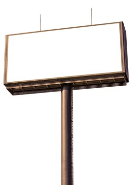 boş billboard yeni reklam ve mavi gökyüzü için hazır.