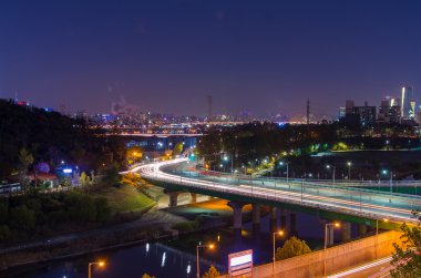 gece şehir manzarası Seul, Kore