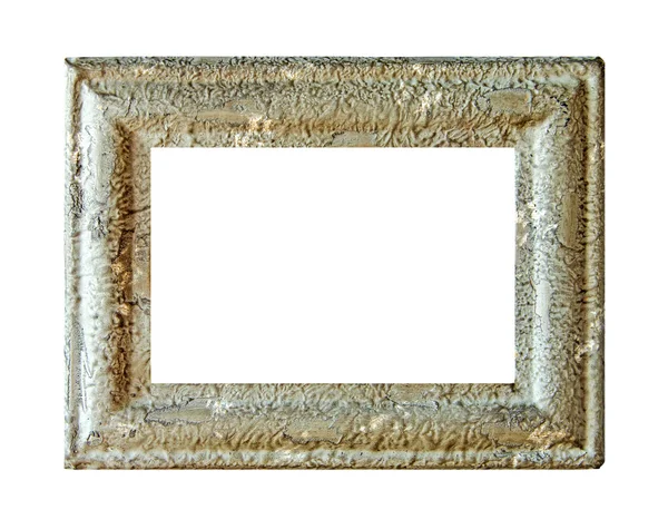 Stone empty picture frame Isolated on white background — Stock Photo, Image